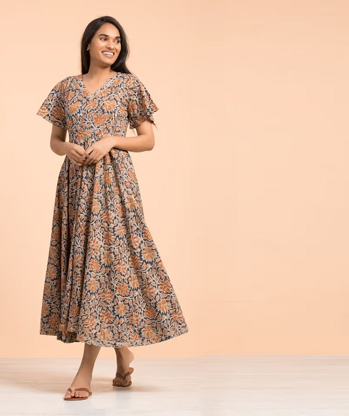 Cotton Handloom Dresses - Kalamkari Printed Dress